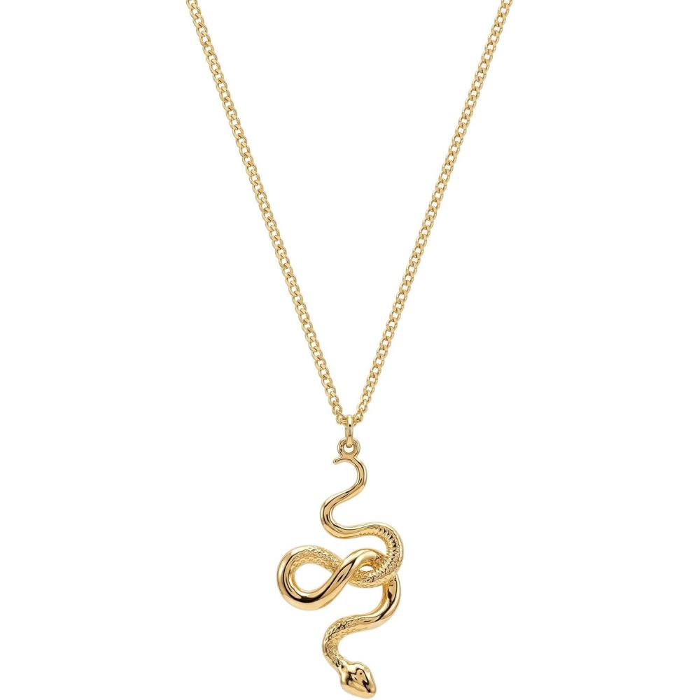 imageMEVECCO Dainty Gold Snake Necklace for Women 18k Gold Plated Snake Charm Pendent Necklace Minimalist Delicate Handmade Boho Jewelry For HerGLD Snake